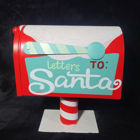 Christmas Metal Mailbox Decor🎄⛄️🎅 Letters To Santa 🎅❤️💚 - Picture 1 of 16